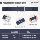 LEACOOLKEY Baseball Belt and Socks Softball Belt Socks Combo Set for Youth Boys Girls Navy Blue