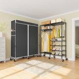 VIPEK R4C Portable Closet Rolling Clothes Rack Heavy Duty Adjustable Wardrobe Metal Garment Racks with Lockable Wheels, Max Load 620lbs