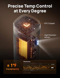 DREO Space Heaters for Indoor Use, Fast Heating Portable Heaters with Remote, Large PTC Ceramic Electric for Bedroom, 12H Timer, 70° Oscillation, Overheat Protection, 1500W Safety Heat for Home Office