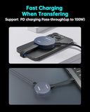 1TB Magnetic Portable SSD, USB 3.2 Gen2 External Hard Drive with PD 100W Pass-Through