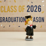 PlentifulHome Graduation Girl Figurine, Resin Graduate Statue, 4.92 Inch