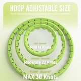 JKSHMYT Infinity Weighted Hula Exercise Hoop, for Adults Women Weight Loss Plus Size, 26/30 Detachable Links
