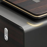 Modern L Shape Executive Desk with Lateral Cabinet Business Home Office Desks