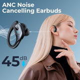 Active Noise Cancelling Earbuds Wireless Bluetooth Headphones Ear Buds 90Hrs Playback Stereo Bass Earphones