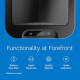 hOmeLabs - 13 Gallon Kitchen Trash Can - Retractable Automatic Sensor Butterfly Lid, Space-Saving Design - Matte Black