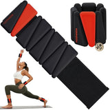 INDEPANDIA Wrist Ankle Weights for Women & Men, 4lbs Adjustable Weighted Bangles to Boost Calorie Burn & Strength, Arm & Leg Weights, Black & Red