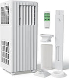 8000 BTU Portable Air Conditioner, 3-in-1 Cool, Dehumidify & Fan for Rooms Up to 350 Sq. Ft, Quiet Sleep Mode, Energy-Saving 24H Timer, AC Unit with Remote & Full Window Kit, White