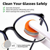 Ordilend Glasses Cleaner, Glasses Cleaning Kit with Eyeglass Cleaner Spray, Eyeglass Lens Cleaner, Microfiber Cleaning Cloth,Portable Eyeglass Repair Kit with Screws, Safe for All Lens(White)