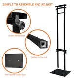 Double Sided Display Stand Adjustable to 80 inches for Poster Board & Foam Board, Column Sign Holder for Business Lobby