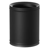 LEASYLIFE 12L/3.1GAL Black Modern Bathroom Trash Can,Small Metal Garbage Can for Bathroom, Bedroom,Children's Room, Powder Room,Hotel,Bank (12L-Black)