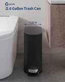 13 gal (50 L) and 2.6 gal (10 L) Metal Trash Can Combo Set, Rustproof Garbage Can with Lid
