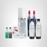 SodaStream - Terra Sparkling Water Maker | VALUE BUNDLE | CQC CO2 system | Includes 2x CO2 Cylinders, 3x 32 Fl Oz Dishwasher Safe Bottles, 2x Bubly Flavor Drops | Combine with Pepsi Flavors | White