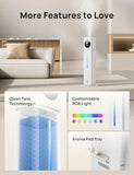 DREO HM735S 11L Smart Humidifier Large Room 700 ft², 100H Cool Mist Air Humidifiers for Bedroom, Top-Fill, Clean Tank Technology, 26dB, Auto Mode, Aroma Box, RGB, Remote & APP Control, Baby, Silver
