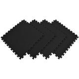 Xspec 3/8" Thick 100 sq. ft. (25 pcs) Gym EVA Foam Floor Mats (24" x 24") | T Pattern, Black Xspec