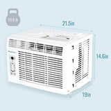 Keystone 10,000 BTU Compact Window Air Conditioner with Remote Control and Dehumidifier, 115V, Quiet Window AC Units for Spaces up to 450 Sq.Ft., Perfect for Apartment and Small-Medium Rooms, White