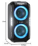 W-KING 270W Peak Party Large Loudest Bluetooth Speaker Bigest Boom Box, Portable Speakers Wireless/12 Custom Deepest Bass/Massive 125dB 6.5''x2 Subwoofer/IPX5/MIC&GTR in/USB/TF/AUX, Removable Battery