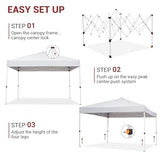 10x10ft Pop-Up Canopy, Outdoor Screen Tent with Mesh Mosquito Netting Sidewalls, Waterproof & UV-Block Shade Shelter for Camping, Picnic, Deck & Backyard Events