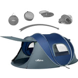 CampExo Camping Tent, Pop Up Instant Tent for 2-3 Person, Sets Up in Just Seconds, Waterproof Durable Tent with Carry Bag for Camping Hiking Outdoor (Navy Blue)