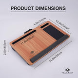 Home Office Lap Desk with Built-in Mouse Pad, Wrist Rest & Phone Holder, Portable Laptop Stand with Cushion