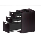 Boss Office Products Executive U-Shape Desk, 66 in x 96 in, Mocha Finish, Thermal Fused Melamine, 2 File Storage Pedestals, Lockable Drawers, Scratch Resistant Workstation for Home or Office Use