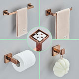 Bathroom Rose Gold Hardware Set Stainless Steel Robe Hook Towel Bar Toilet VIPAVA