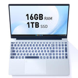 Business Laptop Computer for Work, Notebook PC for College Students, 15.6" FHD Display, 4-Core Processor, Backlit Keyboard