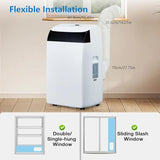 MOVECOM 14000 BTU Portable Air Conditioner for Room up to 750 Sq.Ft, 3-in-1 Portable AC Unit with Dehumidifier and Fan, Ultra Quiet Cooling for Bedroom, Office, Dorm, Remote, 24H Timer, White Top