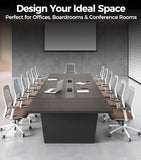 10FT Conference Table, Large Meeting Table for 10 People, Business Style Training Table