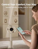 DREAME Bladeless Tower Fan for Bedroom, Smart Standing Fan with 270° Spatial Airflow for Whole-Room Circulation, 59ft/s High Velocity, 10 Speeds 3 Modes, Temperature-Adaptive Airflow, MF10-Beige