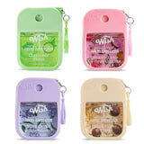 Wish Hydrating Hand Sanitizer with Silicone Case, Travel Size Spray, 4 Scents
