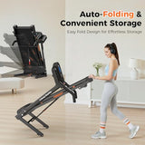 Lastforever 3.5HP Folding Treadmill for Home, 350 lbs Capacity, Portable Treadmills with 3-Level 12% Manual Incline, Bluetooth Speaker, Shock Absorption, Quiet Motor
