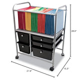 Advantus Letter/Legal File Cart with Five Storage Drawers