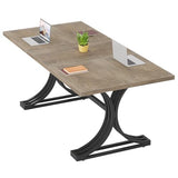 Tribesigns 5FT Small Conference Table for 4 to 6, Modern Meeting Table with Strong Metal Frame for Office Meeting Conference Room