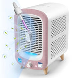 Jafanda Air Purifier for Home Bedroom 780sq ft, HEPA & Activated Carbon, Air Cleaner with Fragrance Sponge & Nightlight, Pink
