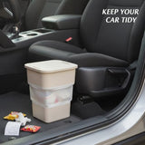 Collapsible Car Trash Can with Lid, 1.06 Gallon Foldable Auto Garbage Bin
