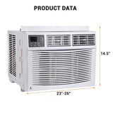 Window Air Conditioner, 10000 BTU Compact AC Unit, Energy Saving Window AC, Smart AC with 3 Modes Cool Dry Fan Speed Control,Cools Up to 450 Sq.Ft,115v Mini Air Conditioner for Bedroom,Office,Home