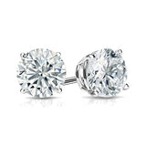 1/4 to 2 Carat Lab Grown Diamond Round Stud Earrings