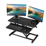 Standing Desk Converter - 32 Inch Adjustable Sit to Stand Up Workstation, Particle Board