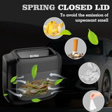 OUDEW 2 Packs Car Trash Can with Lid, Built-in Storage Garbage Bag Leakproof Vehicle Trash Car Accessories for Interior, Mini Garbage Bin