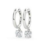 1/2 to 4 Carat Lab Grown Diamond Huggie Hoop Earrings for Women