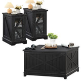 Joaxswe Farmhouse Coffee Table Set of 3