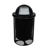 COATEDOUTDOORFURNITURE 32-Gal Trash Can, Black, Dome Lid