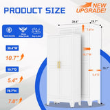 GAIOUS 79" Tall New Update Kitchen Pantry Cabinet, Metal Storage Cabinet | with 2 Doors and 5 Adjustable Shelves