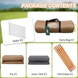 camppal 1 Person Tent for Camping Hiking Mountain Hunting Backpacking Tents 4 Season Resistance to Windproof Rainproof and Waterproof