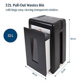 15-Sheet Super Micro Cut High Security Level P-5 Heavy Duty Paper/CD/Card Shredder for Home Office