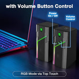 USB Powered Stereo Computer Speakers for Monitor, Laptop and Gaming Setup