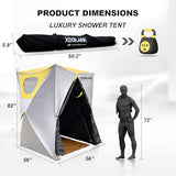 XIXIKANK Luxury Pop Up Shower Tent,Tool-Free Setup Portable and Lightweight Privacy Tent with Blackout Coating,Waterproof & UV Resistant for Camping, Beach,Portable Bathroom 82” x 56” x 56”