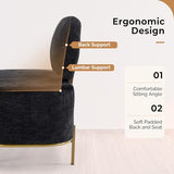OmySalon Waiting Room Bench with Back, 55.1" Office Guest Chair, Chenille Fabric Reception Seating