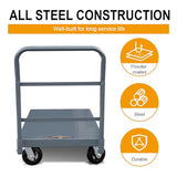 24"x48" Heavy Duty Steel Platform Truck, 2200 lbs Load Capacity Flatbed Hand Truck