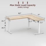 L Shaped Standing Desk Adjustable Height, Reversible Electric Corner Standing Desk